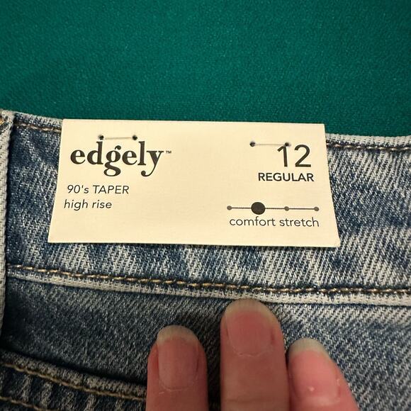 Maurices Edgely Women’s 12 Regular 90s Taper High Rise Distressed Jeans NWT - Picture 6 of 6